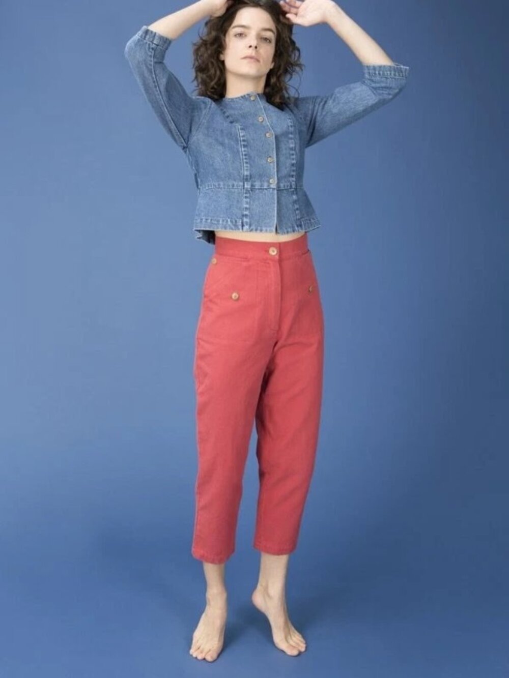 Ilana Kohn Huxie Pants in Faded Red